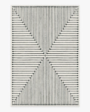 Inkdrop — Halı, Siyah Fildişi, AREA, beyaz zemin, 6x9