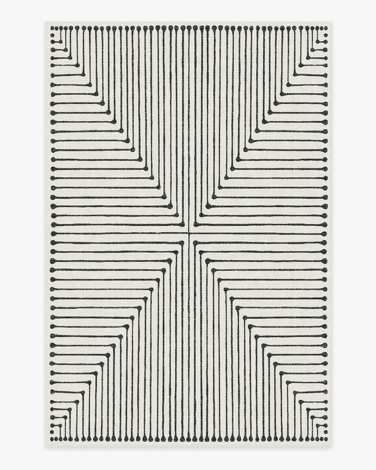 Inkdrop — Halı, Siyah Fildişi, AREA, beyaz zemin, 6x9