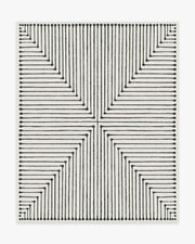 Inkdrop — Halı, Siyah Fildişi, AREA, beyaz zemin, 8x10