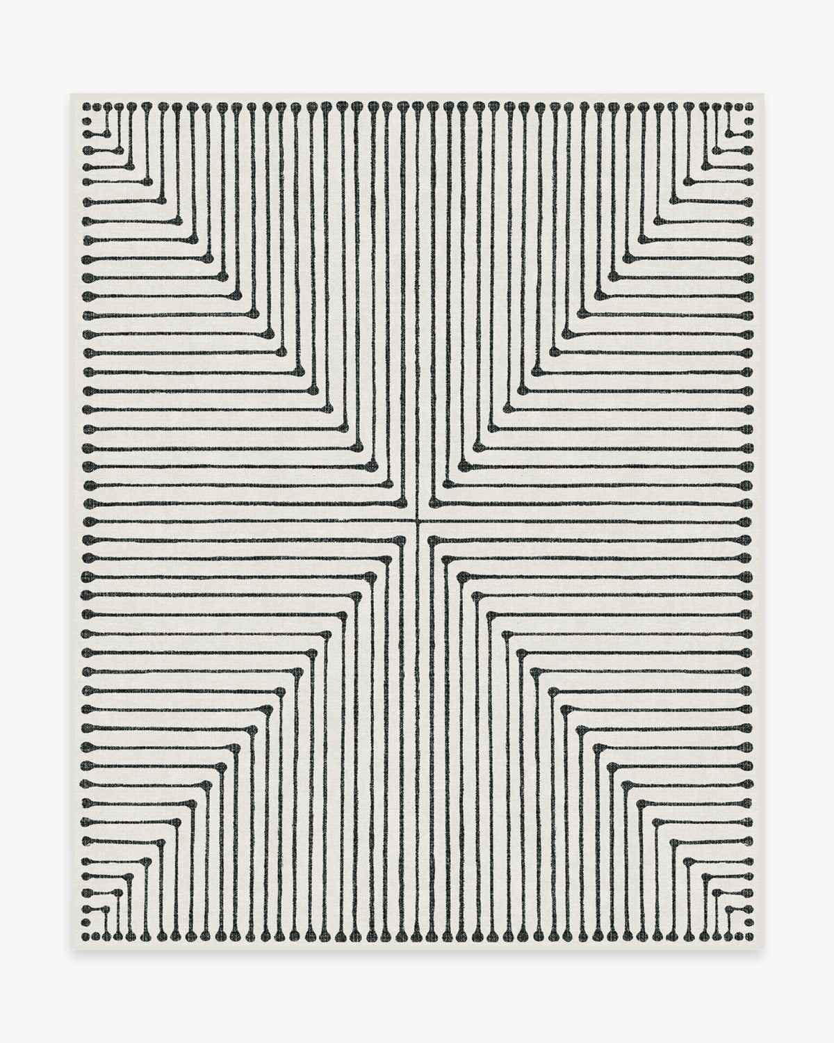 Inkdrop — Halı, Siyah Fildişi, AREA, beyaz zemin, 8x10