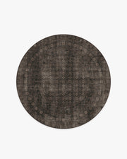 Cyrus — Halı, Siyah, ROUND, beyaz zemin, 6R