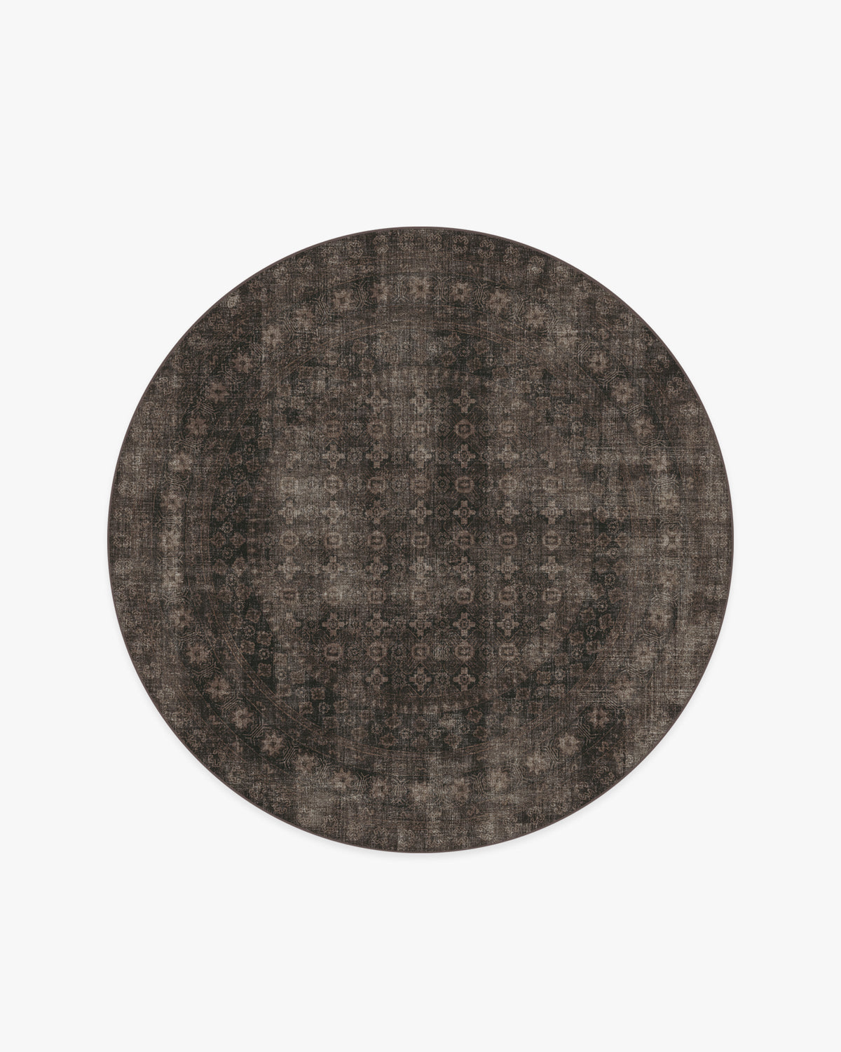 Cyrus — Halı, Siyah, ROUND, beyaz zemin, 6R