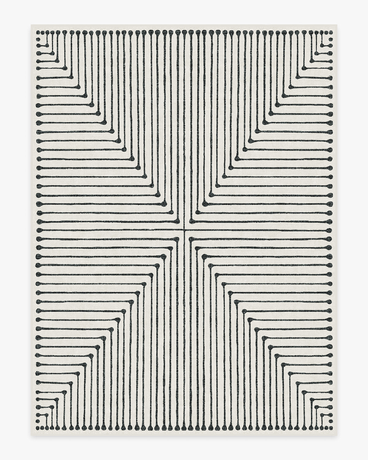 Inkdrop — Halı, Siyah Fildişi, AREA, beyaz zemin, 9x12
