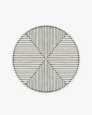 Inkdrop — Halı, Siyah Fildişi, ROUND, beyaz zemin, 6R