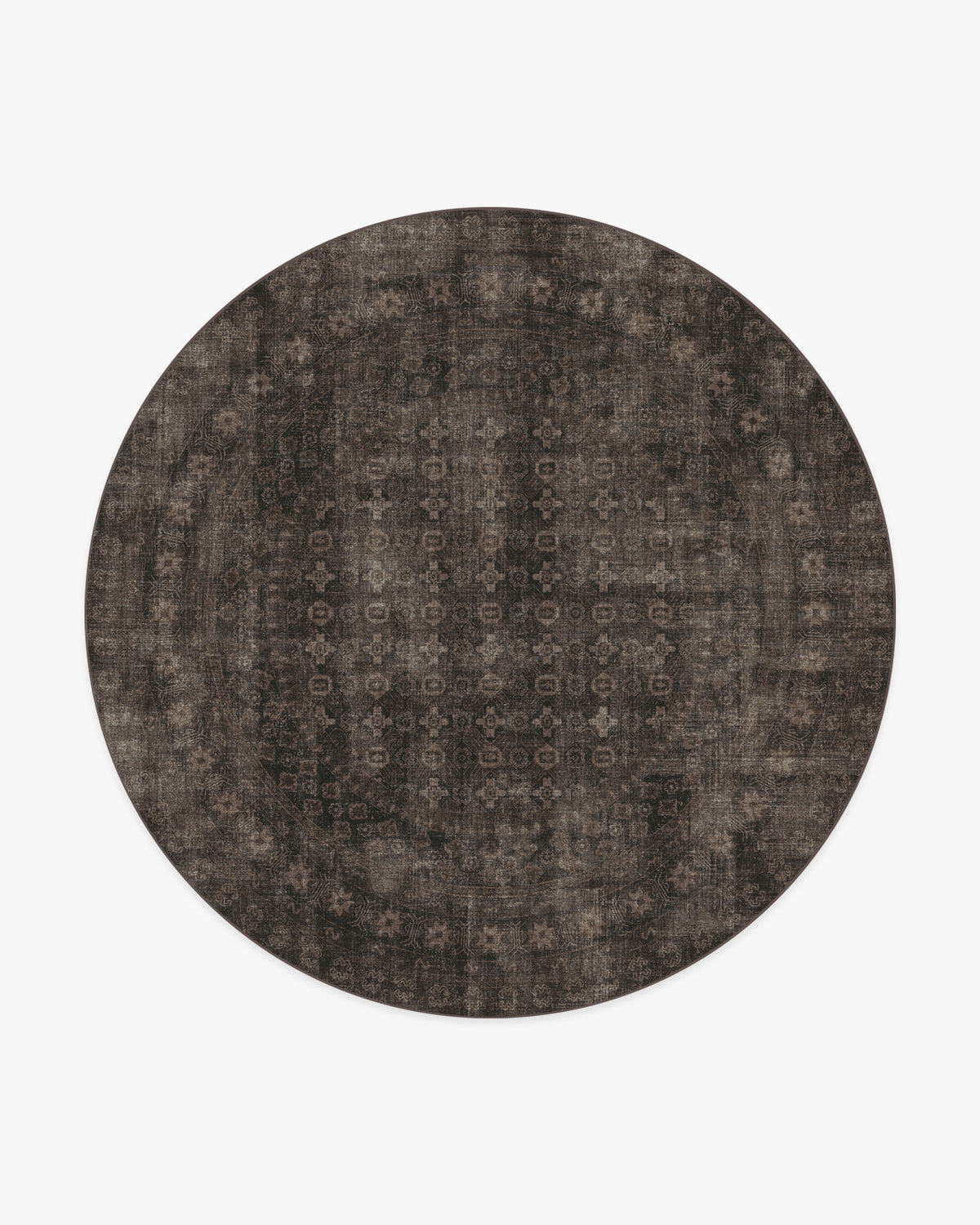 Cyrus — Halı, Siyah, ROUND, beyaz zemin, 8R