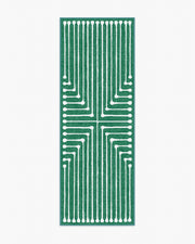 Inkdrop — Halı, Yeşil, RUNNER, beyaz zemin, 2x7