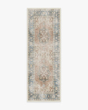 Kamran — Halı, Mercan, RUNNER, beyaz zemin, 2x7