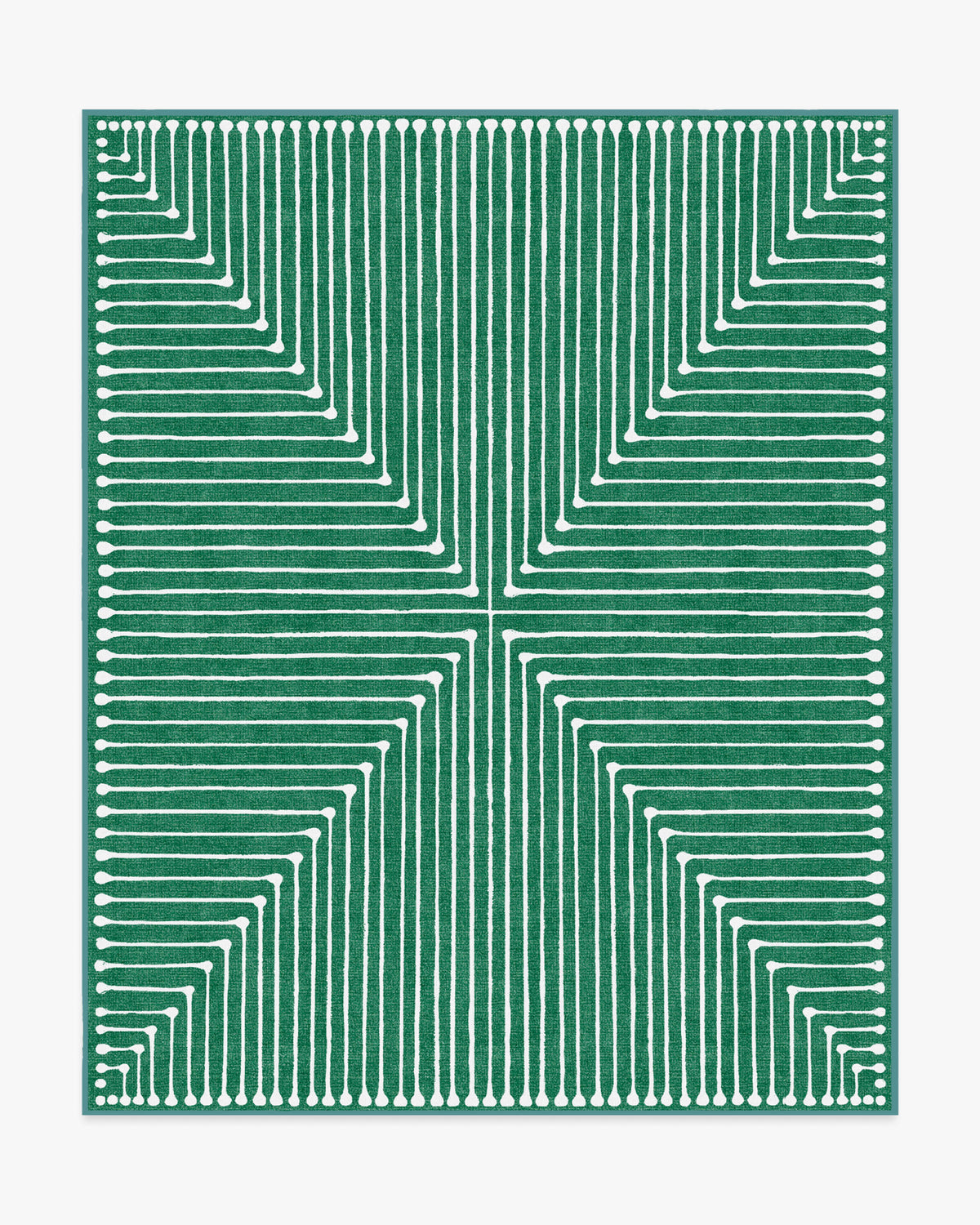 Inkdrop — Halı, Yeşil, AREA, beyaz zemin, 8x10