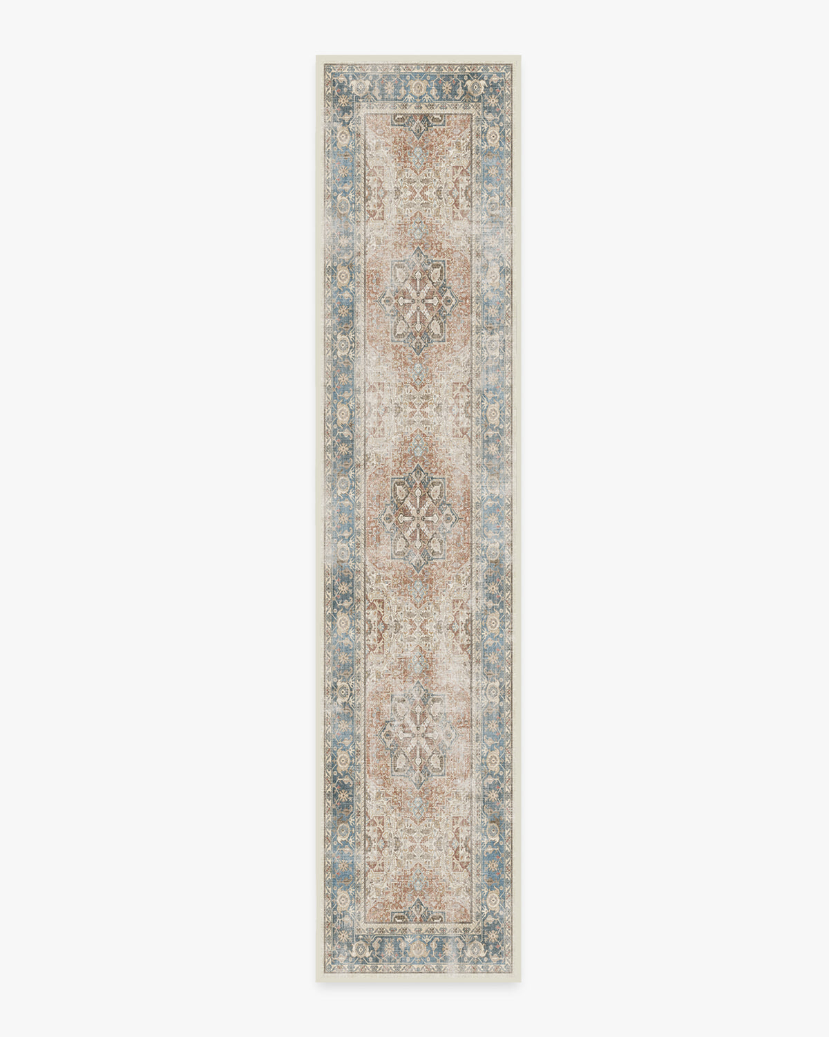 Kamran — Halı, Mercan, RUNNER, beyaz zemin, 2x12