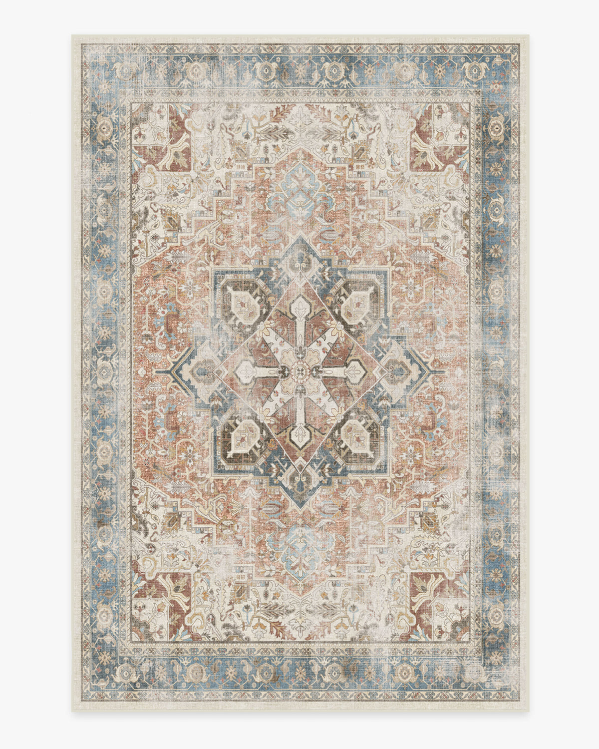 Kamran — Halı, Mercan, AREA, beyaz zemin, 6x9
