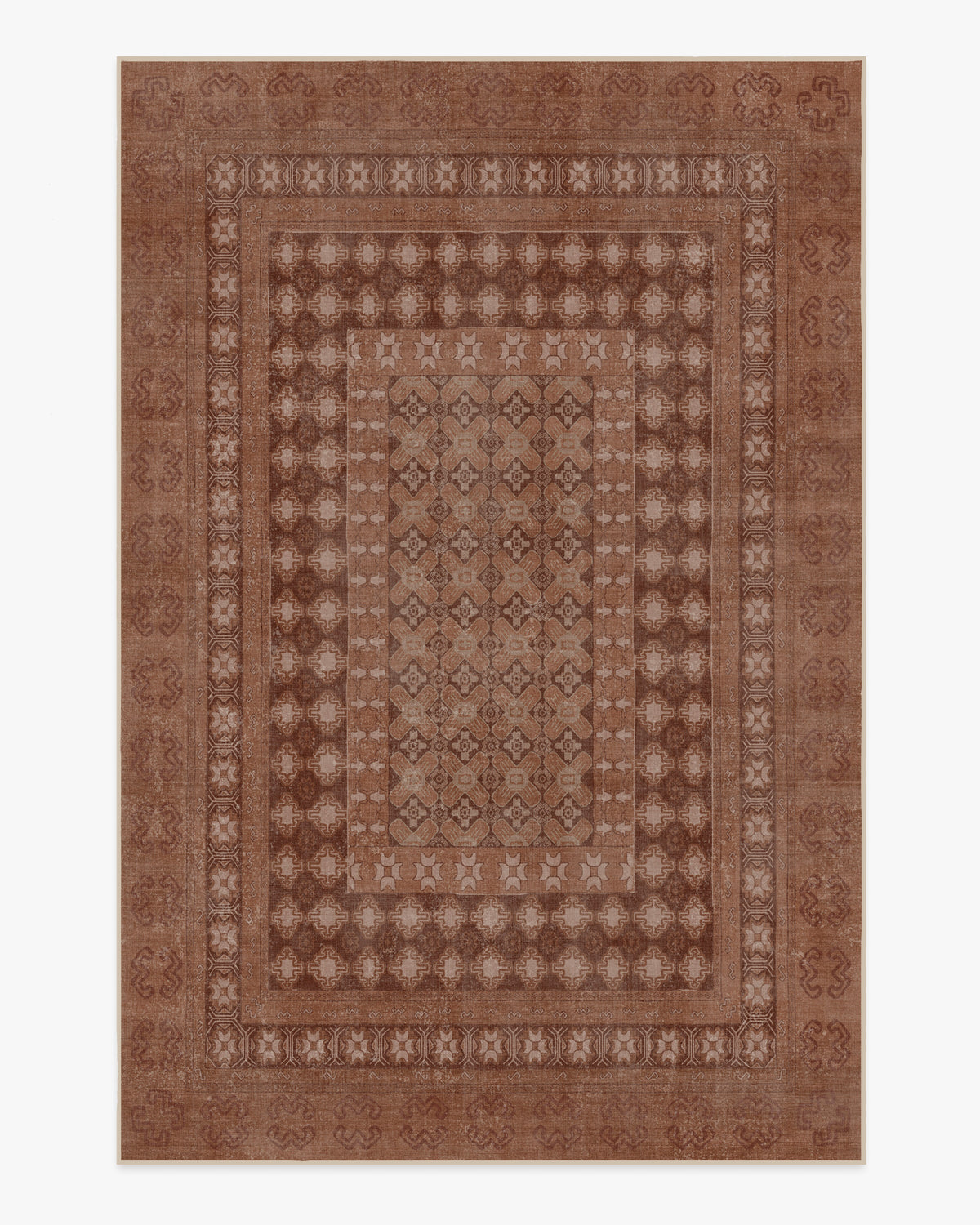 Cyrus — Halı, Terracotta, AREA, beyaz zemin, 6x9