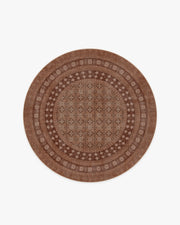 Cyrus — Halı, Terracotta, ROUND, beyaz zemin, 6R
