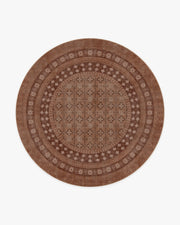 Cyrus — Halı, Terracotta, ROUND, beyaz zemin, 8R