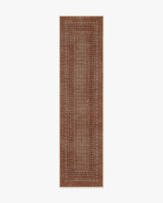 Cyrus — Halı, Terracotta, RUNNER, beyaz zemin, 2x10