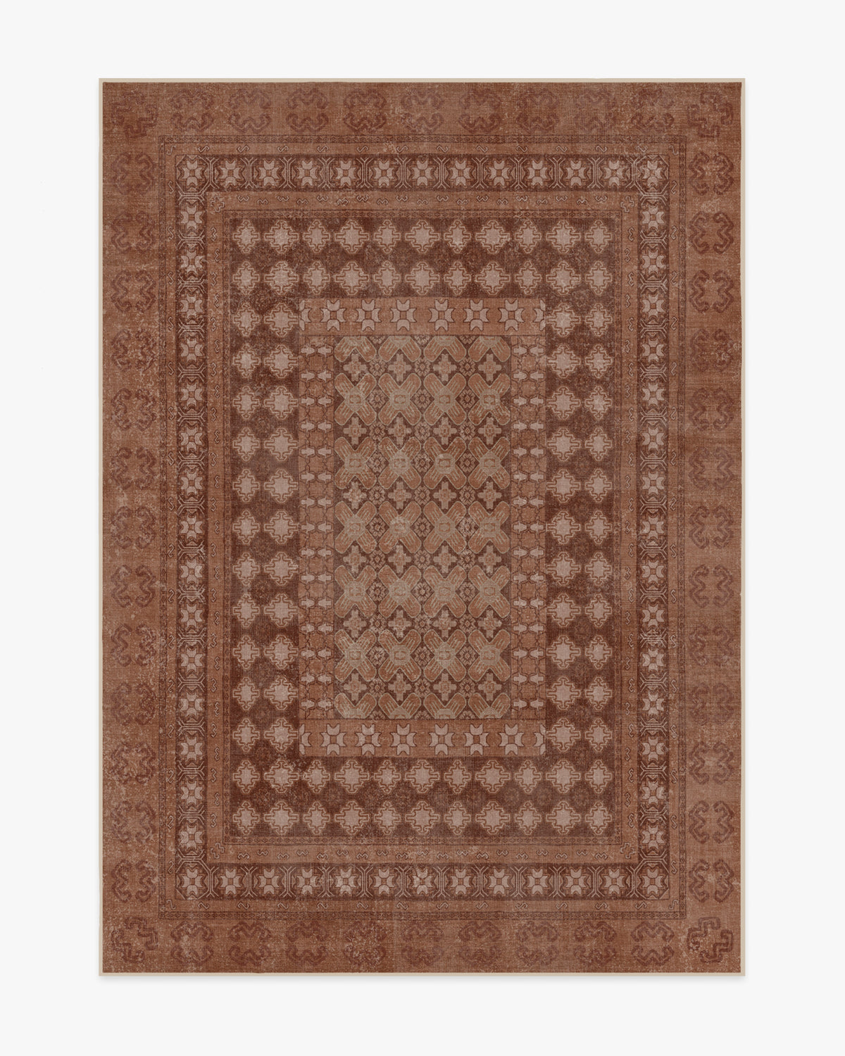 Cyrus — Halı, Terracotta, AREA, beyaz zemin, 5x7