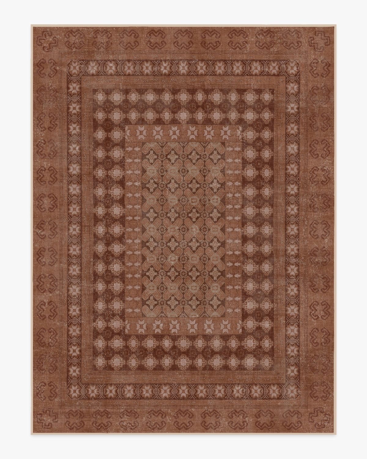 Cyrus — Halı, Terracotta, AREA, beyaz zemin, 9x12