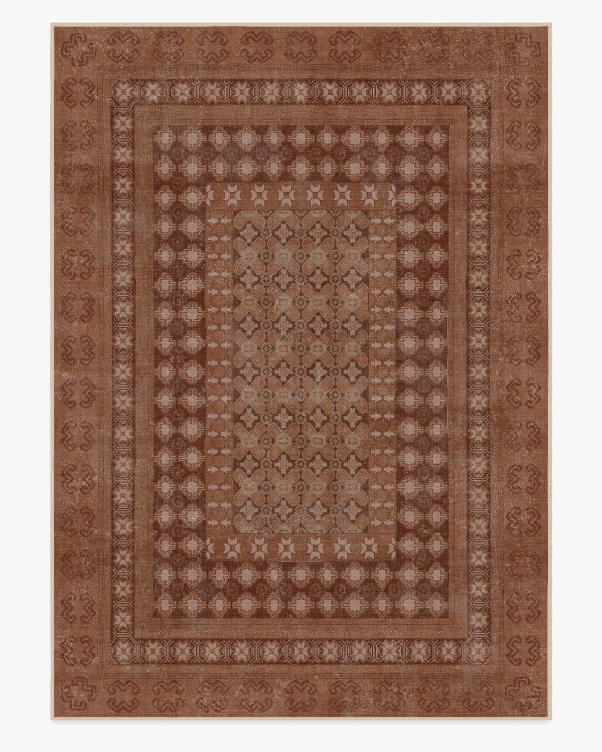 Cyrus — Halı, Terracotta, AREA, beyaz zemin, 10x14