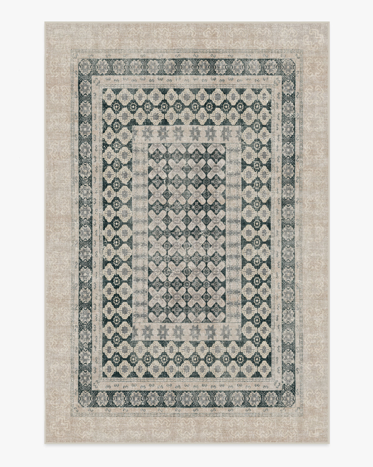 Cyrus — Halı, Vizon Soft Antrasit, AREA, beyaz zemin, 6x9
