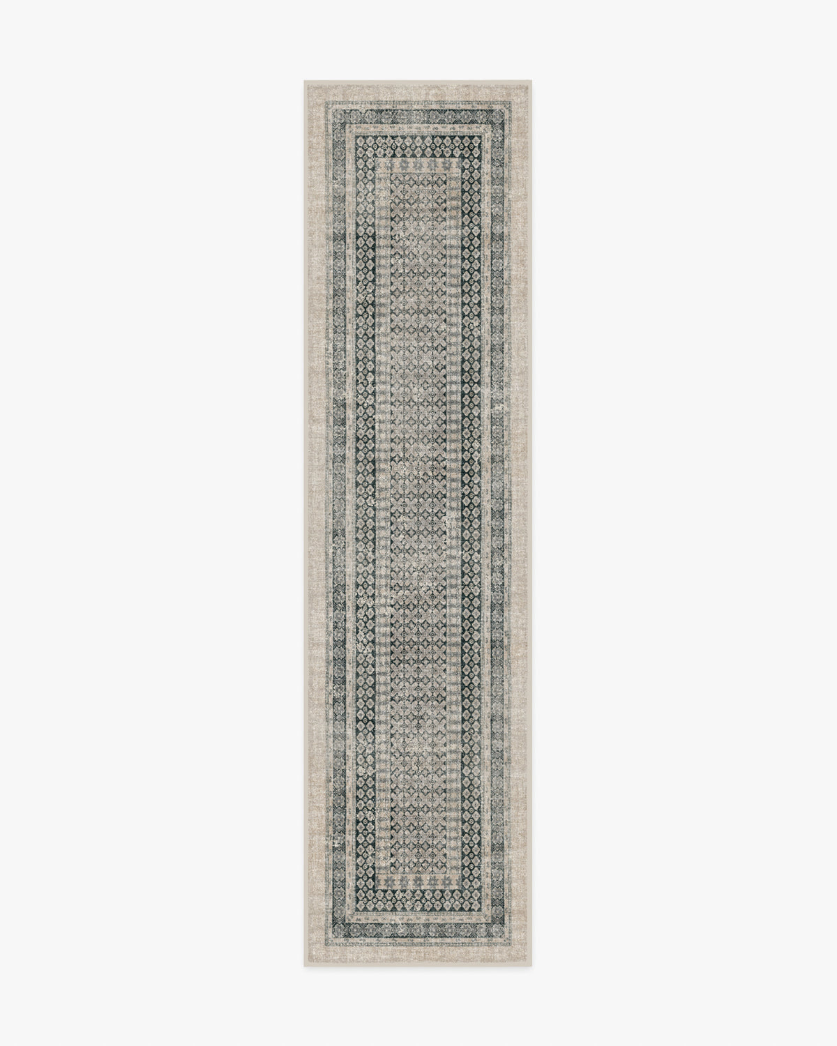 Cyrus — Halı, Vizon Soft Antrasit, RUNNER, beyaz zemin, 2x10