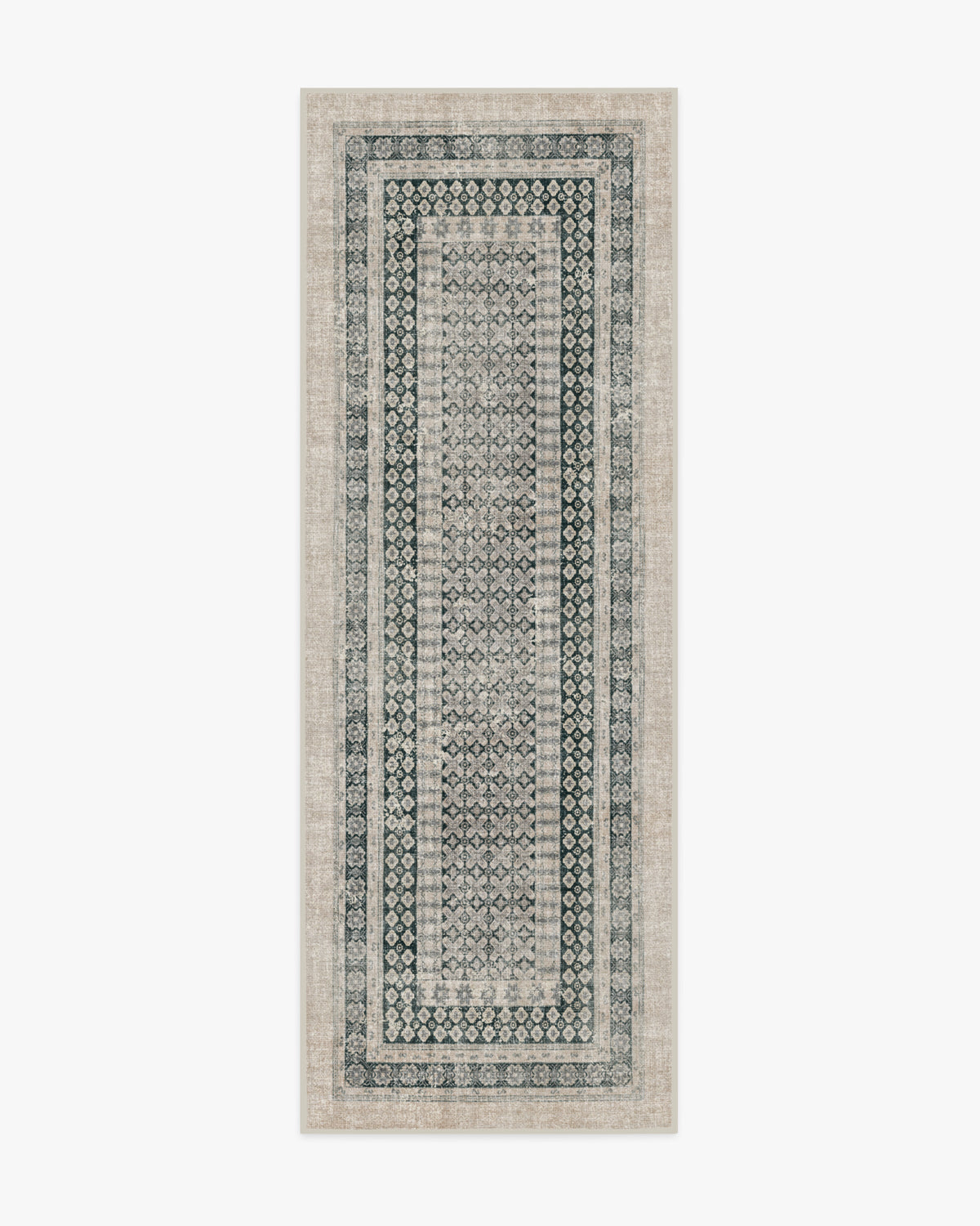 Cyrus — Halı, Vizon Soft Antrasit, RUNNER, beyaz zemin, 2x7