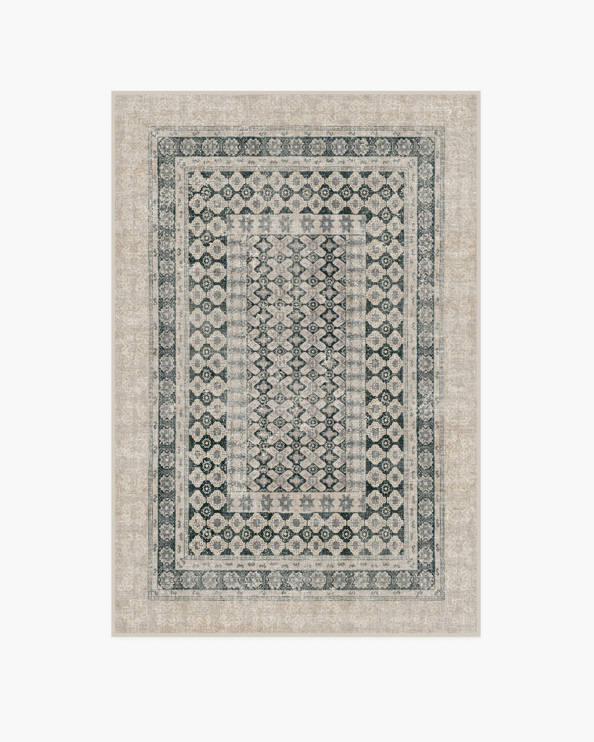 Cyrus — Halı, Vizon Soft Antrasit, AREA, beyaz zemin, 4x6