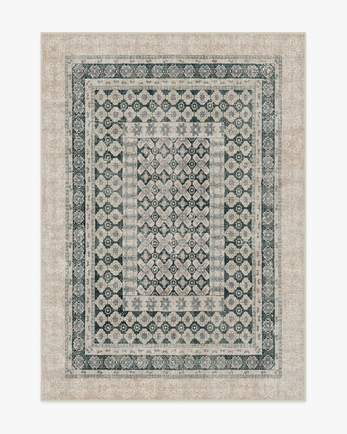 Cyrus — Halı, Vizon Soft Antrasit, AREA, beyaz zemin, 5x7