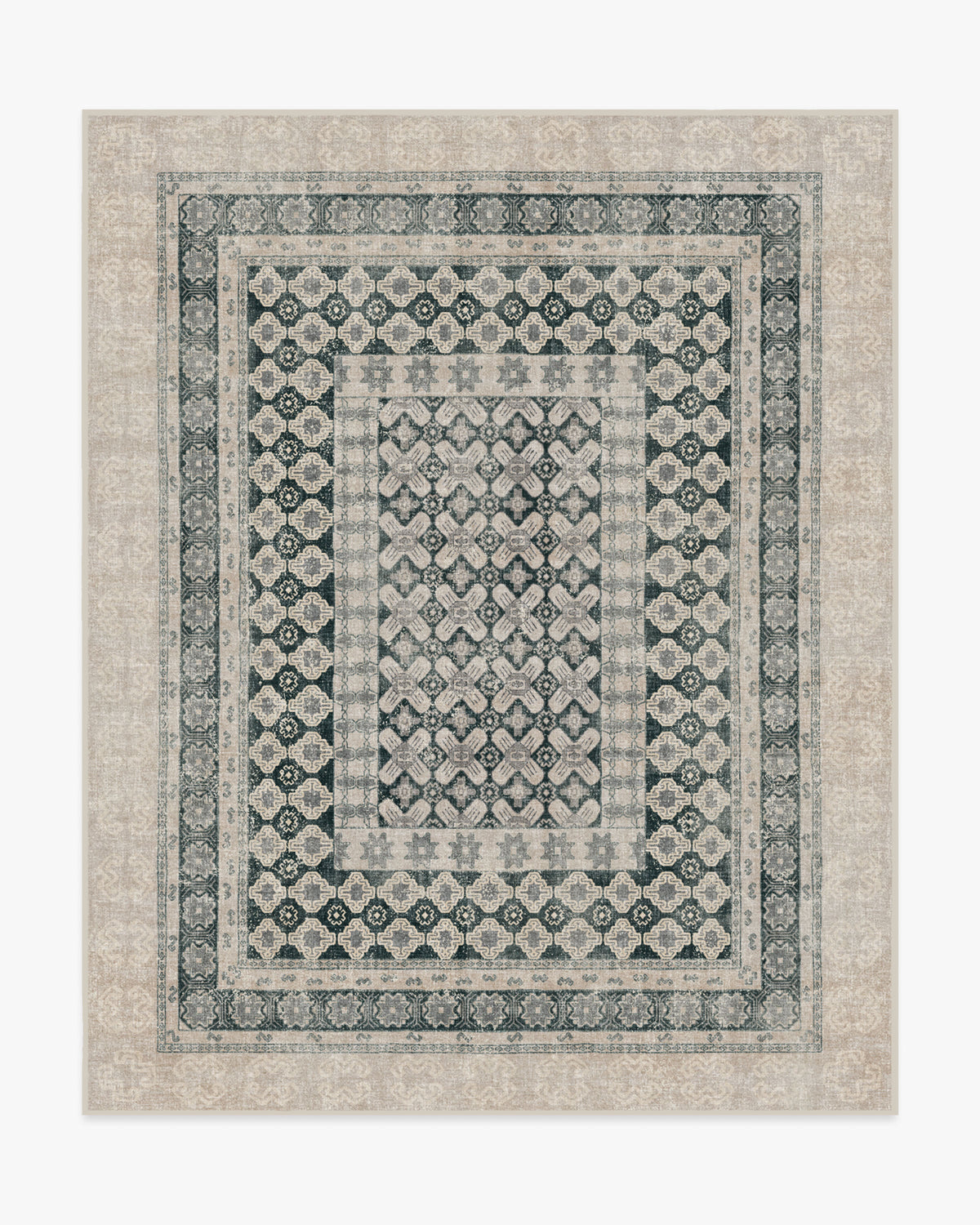 Cyrus — Halı, Vizon Soft Antrasit, AREA, beyaz zemin, 8x10