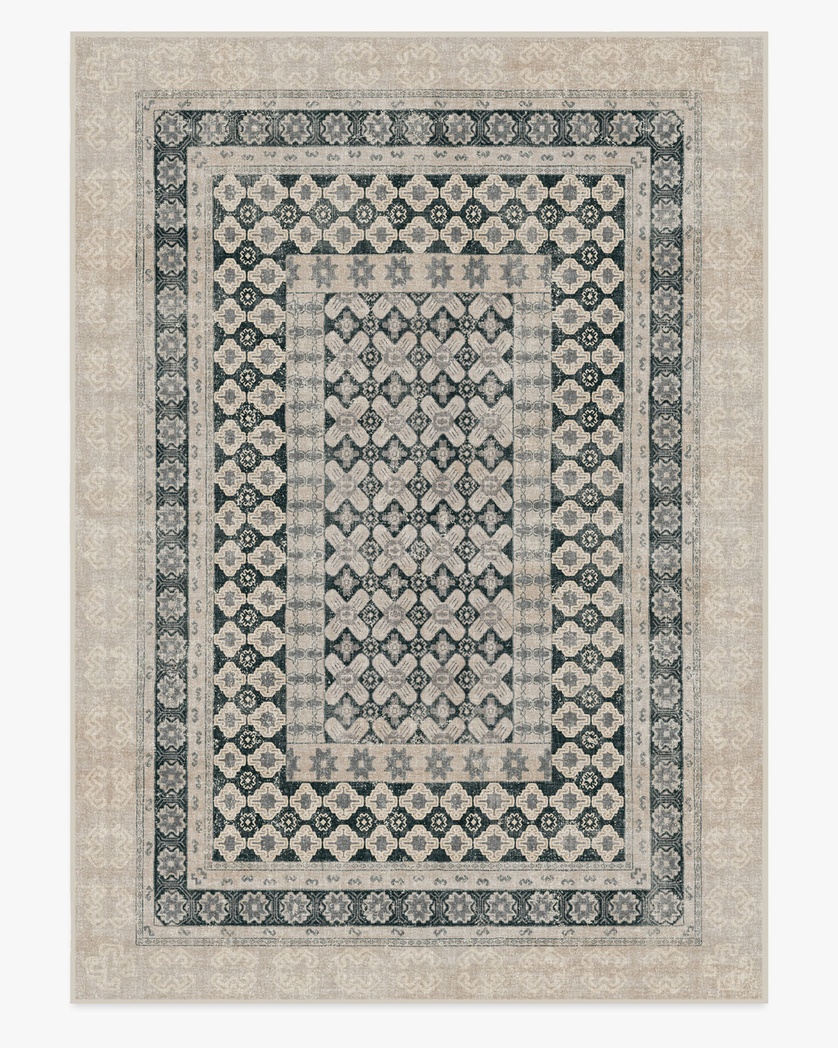 Cyrus — Halı, Vizon Soft Antrasit, AREA, beyaz zemin, 10x14