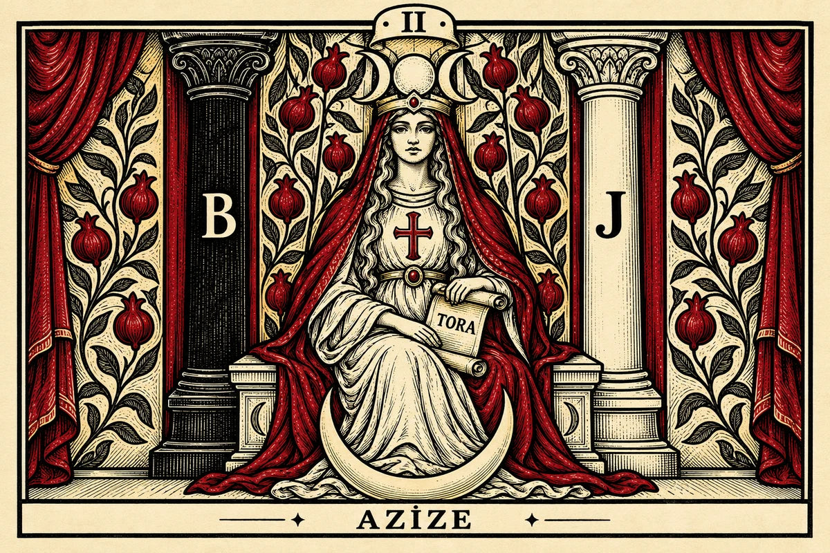 Azize — yatay tarot tasarımı