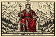 İmparator — yatay tarot tasarımı