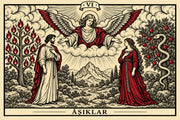 Âşıklar — yatay tarot tasarımı