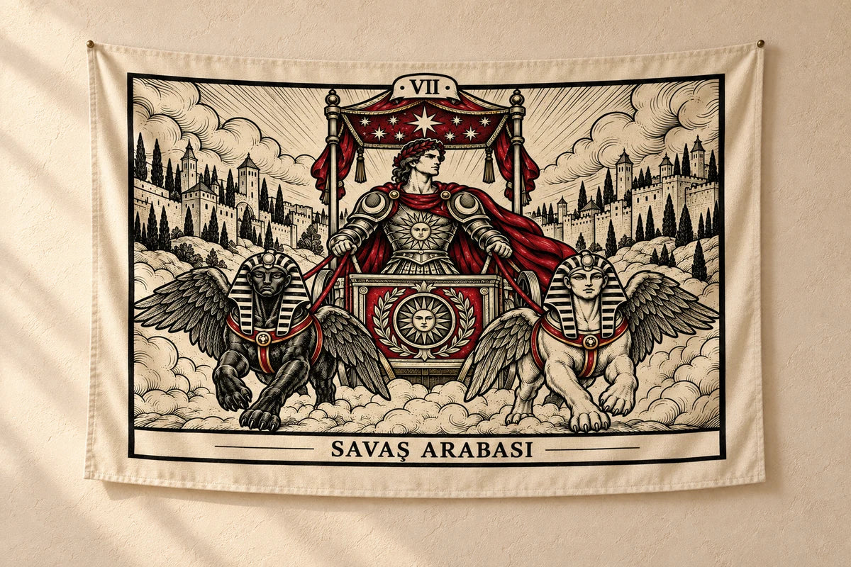 Savaş Arabası — yatay duvar örtüsü lifestyle görseli; kullanım örneği