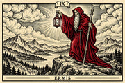 Ermiş — yatay tarot tasarımı