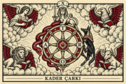 Kader Çarkı — yatay tarot tasarımı