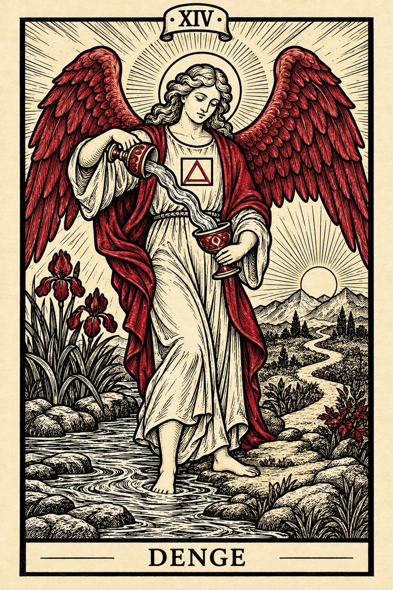 Denge — dikey tarot tasarımı